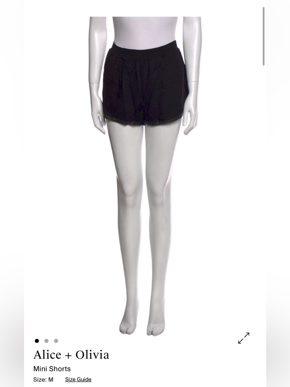 Alice + Olivia Black Mini Shorts // size M